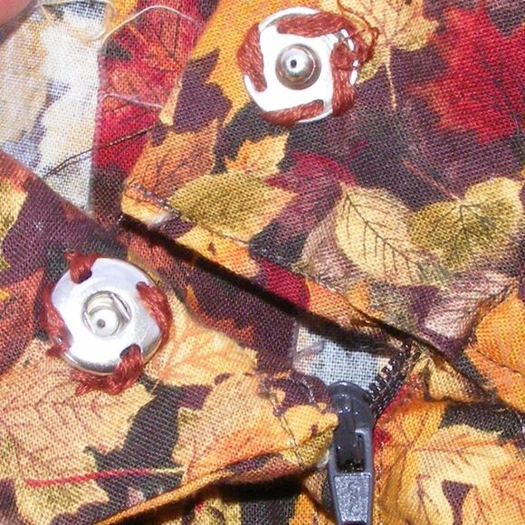 Leaf Skirt, L, A-Line, Ruffle Hem, HANDMADE, Elastic waist back, Knee length - Picture 8 of 10